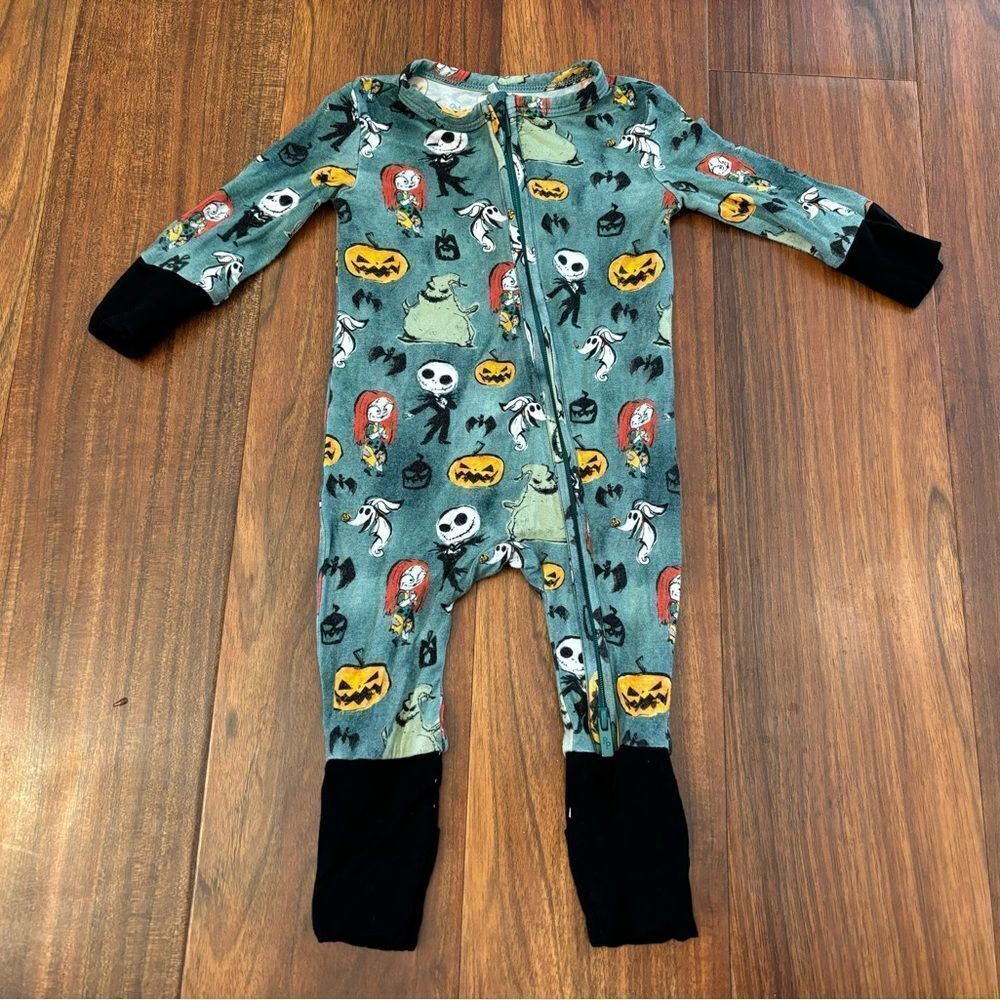 Posh Peanut Disney Nightmare Before Christmas green bamboo pajamas